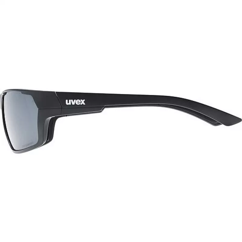 Spolaryzowane okulary przeciwsłoneczne Uvex Sportstyle 233 P - czarny mat/litemirror srebrny