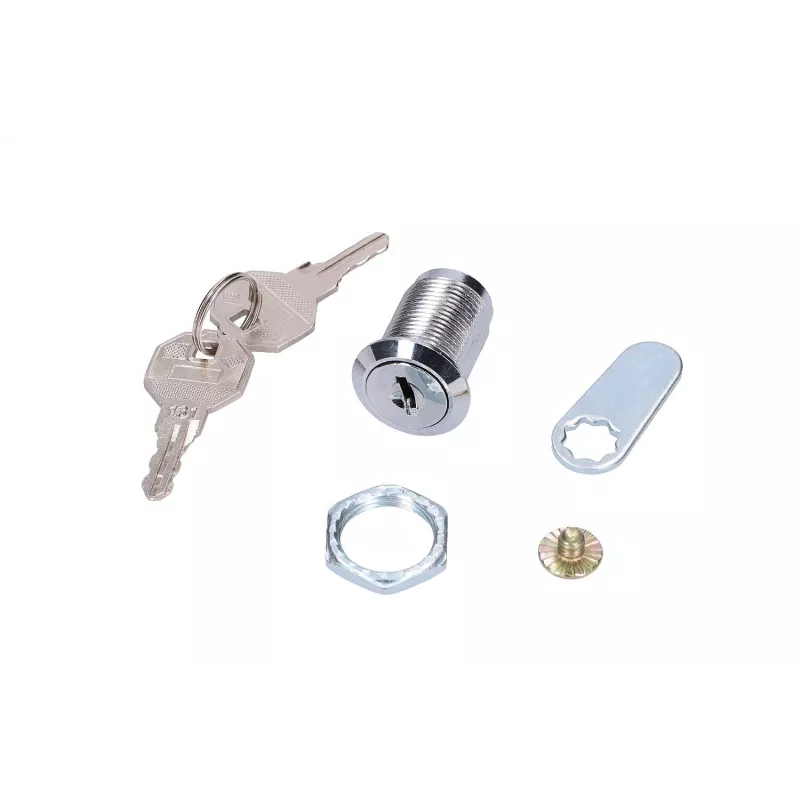 Zamek do drzwi Extralink ROUND LOCK FOR CABINETS, okrągły zamek do szafek, srebrny