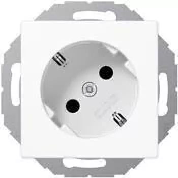 Jung SCHUKO-Gniazdo wtykowe aws 16A 250V 45° A 520-45 KI WW (A520-45KIWW)