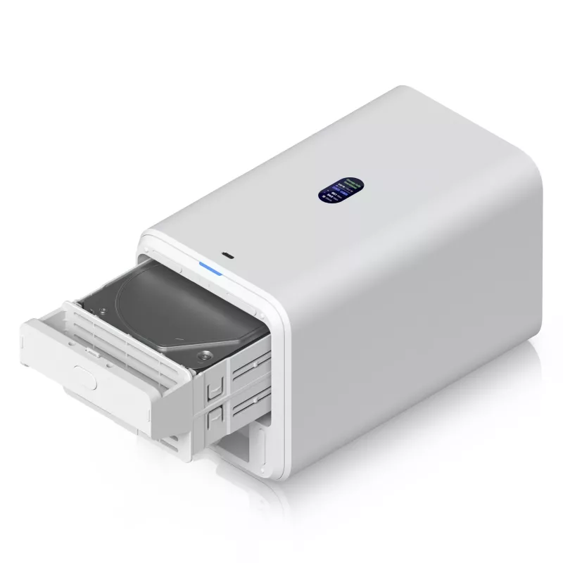 Ubiquiti UNAS-2-W Unifi Nas 2X 3.5 HDD Bays, 2.5GBE, USB-C, POE++ Adapter