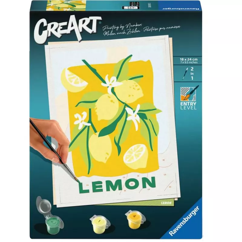 Zestaw do malowania Ravensburger CreArt – Cytryny (design 25515) do projektów malowania na płótnie