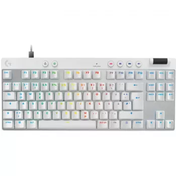 Logitech G PRO X TKL RAPID Gaming-Tastatur, QWERTZ-Layout, weiß (920-013240)