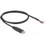 Delock - adapter szeregowy - USB 2.0 - RS-232 - czarny (90524)
