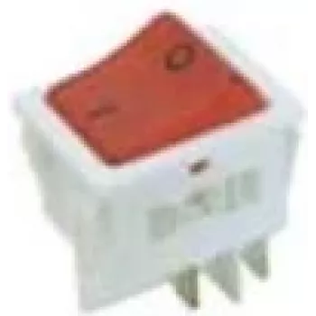 Bachmann 924.096 Wyłącznik elektryczny przełącznik kołyskowy 2P czerwony - biały (924.096)