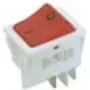Bachmann 924.096 Wyłącznik elektryczny przełącznik kołyskowy 2P czerwony - biały (924.096)