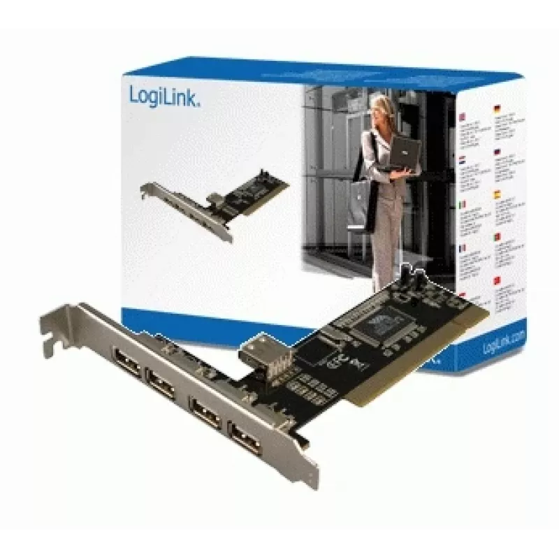 LogiLink PC0028 Karta PCI USB 2.0, 4 zewnętrzne + 1 wewnętrzny port