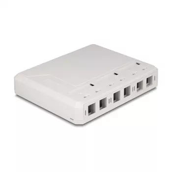 DeLOCK 67052 Keystone puszka natynkowa na moduły światłowodowe, 6-portowa, biała