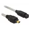 Kabel FireWire A/B DeLOCK 82588 1,0 m szary