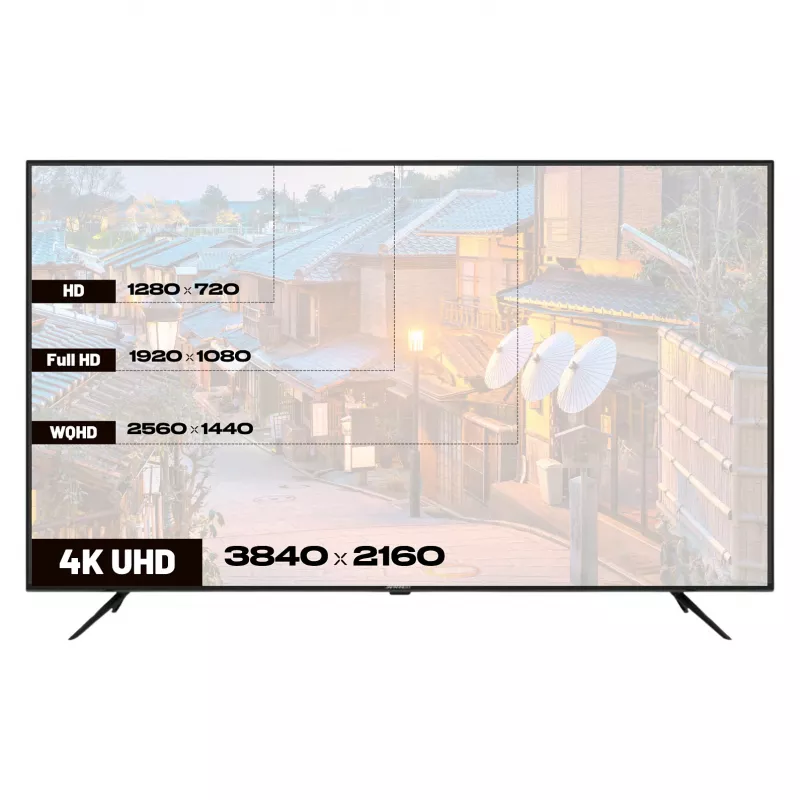 164,0cm/65 (3840x2160) JAPANNEXT JN-IPS650UHD60F 16:9 IPS 60Hz HDMI USB WLAN Głośnik Czarny