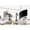 Uchwyt do monitora DIGITUS Single, zacisk, maks. 57 cali, udźwig 27 kg, VESA 75x75–100x100, regulacja wysokości, pochylanie -75° do 75°, czarny