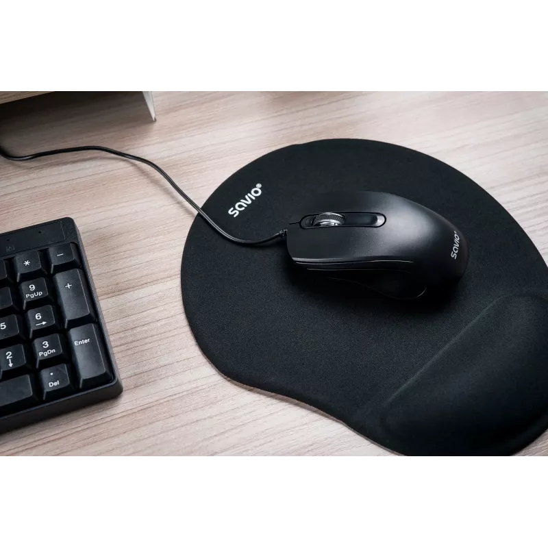 Klawiatura Savio KB-01 do domu/biura USB QWERTY US English Czarna