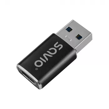 Savio AK-81 Adapter kabla wideo USB-C na USB-A Czarny