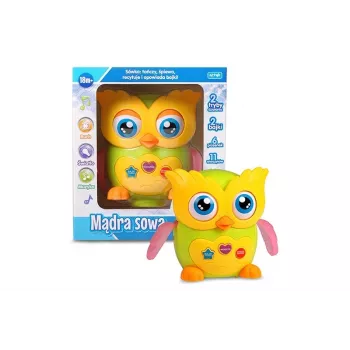 Edukacyjna interaktywna zabawka do nauki Artyk E-Edu Wise Owl model 137792 z dźwiękiem i światłami