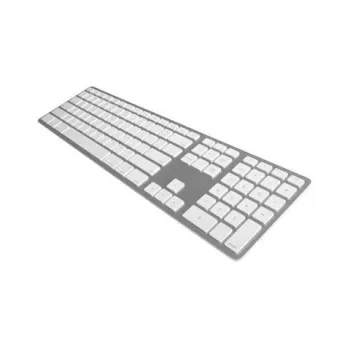 Klawiatura Matias Mac Silver FK418BTS-UK — kompaktowa konstrukcja, połączenie USB