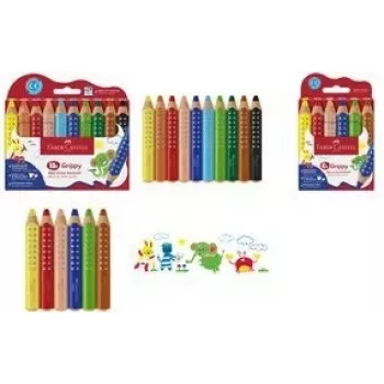 Faber-Castell Grippy kredki ołówkowe, mieszane, 6 szt.