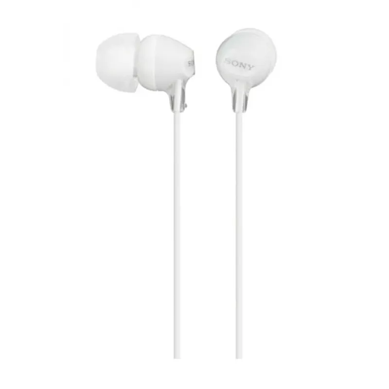 Sony MDR-EX15LP, Przewodowe, 8 - 22000 Hz, Muzyka, 3 g, Słuchawki, Biały