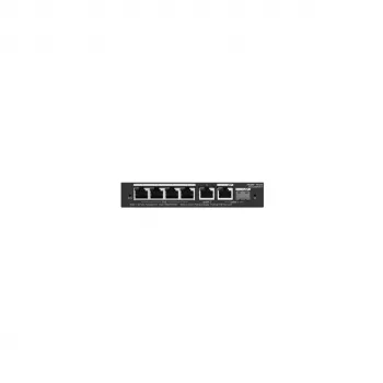 Przełącznik zarządzalny PoE RUIJIE RG-ES206GS-P — L2, 6x Gigabit RJ-45, 1x SFP, 4 porty PoE (budżet 54 W), 12 Gbit/s, zarządzany w chmurze