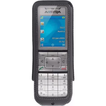 Oryginalny skórzany pokrowiec na pasek JT Berlin Turnline | Aastra/Mitel 610/612 Series | czarny | bulk | 12002 (12002)