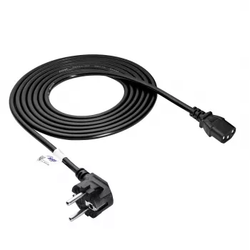Akyga AK-PC-06A kabel zasilający CEE 7/7–IEC C13, 3 m, czarny