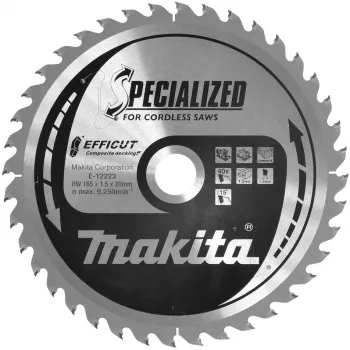 Piła tarczowa Makita E-12158 Efficut, 165 mm, 40 zębów