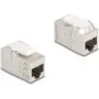 Moduł Keystone DELOCK 90718, płaskie gniazdo RJ-45, srebrno-biały, 16,3×30,6×20,5 mm