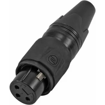 Gniazdo XLR 3-pin Omnitronic IP 30208436 – żeński łącznik do montażu panelowego do sprzętu audio