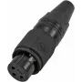 Gniazdo XLR 3-pin Omnitronic IP 30208436 – żeński łącznik do montażu panelowego do sprzętu audio