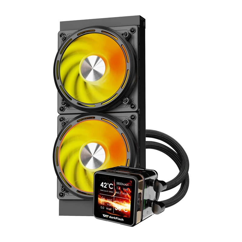 Chłodzenie wodne CPU Darkflash DE240 (czarne) — chłodnica 240mm, chłodnica cieczy AIO