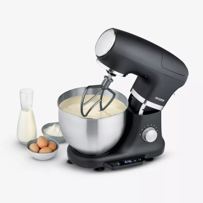 Robot kuchenny Severin KM 3898 1000 W 5,5 l Czarny Stal szczotkowana Srebrny