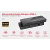 Stacja dokująca UNITEK D1079A USB4 przewodowa czarna 100W Power Delivery