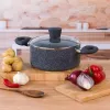 Garnek Russell Hobbs RH00848EU 20 cm kamienny – garnek do gotowania na kuchence z pokrywką