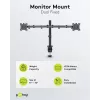 Uchwyt Goobay Monitor Arm Dual Flex - ekran 17-32 cale - montaż na biurko VESA 75 i 100 mm - Obracanie, obrót i pochylanie - regulacja wysokości - maksymalne obciążenie