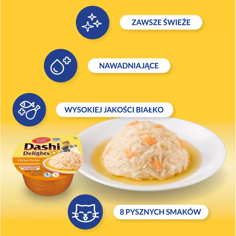 INABA Dashi Delights Chicken in broth - przysmaki dla kota - 70g