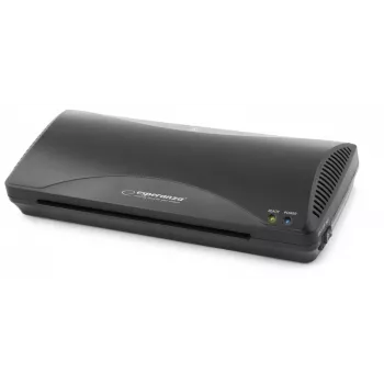 Laminator na zimno/gorąco ESPERANZA EFL001 — A4, maks. szerokość 24 cm, folia 80–125 µm, 250 mm/min, grubość 0,6 mm