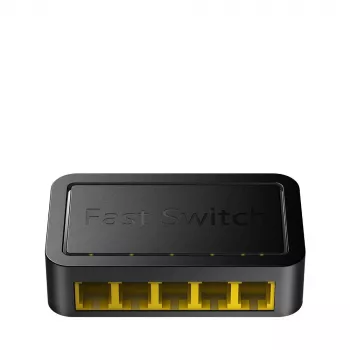 Przełącznik sieciowy Cudy FS105D — 5-portowy Fast Ethernet 10/100, przełączanie 1 Gbit/s, czarny