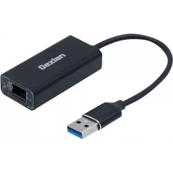 Adapter Ethernet USB 3.0 Dexlan 310765, obudowa aluminiowa, Gigabit LAN