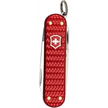 Scyzoryk Victorinox Classic SD Precious Alox Iconic czerwony — kompaktowe narzędzie wielofunkcyjne na brelok, małe ostrze, nożyczki, pilnik do paznokci