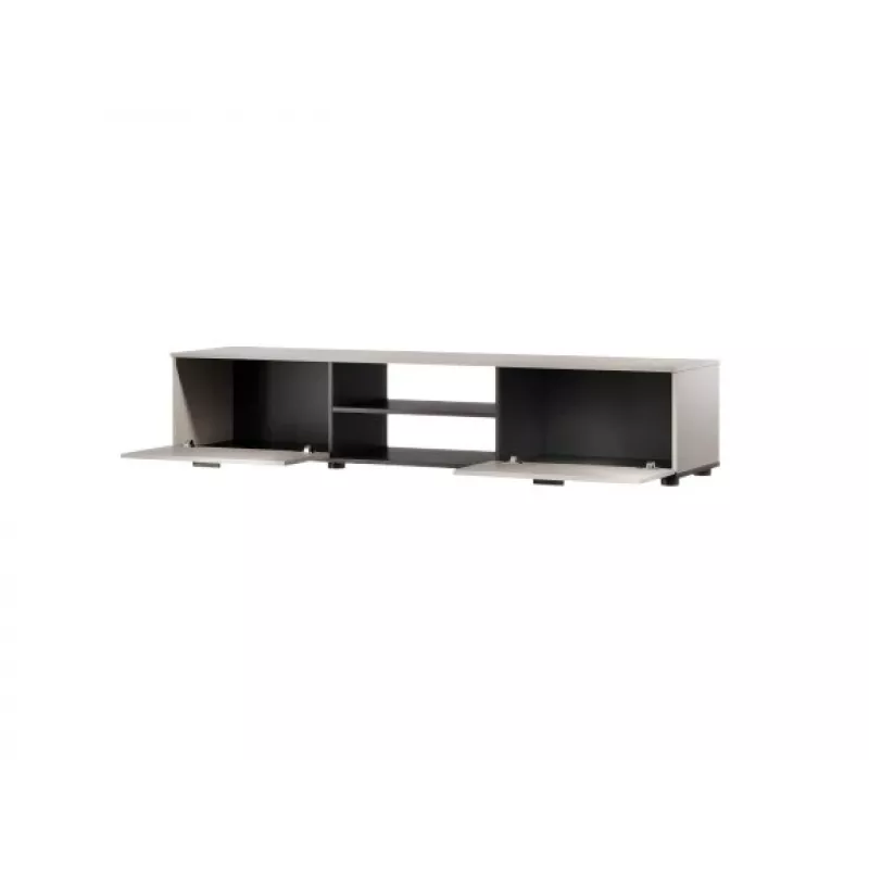 Szafka RTV Cama Meble SOHO 180x43x37 cm — blat w kolorze kaszmiru, czarna rama