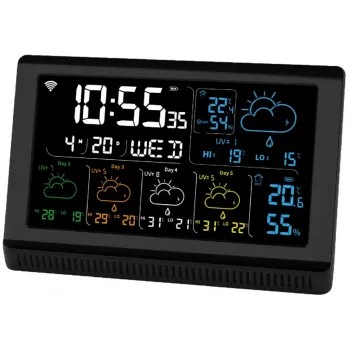 Inteligentny głośnik MANTA MTO200B Windy Czarny — bezprzewodowe audio Bluetooth i Wi‑Fi, obsługa asystenta głosowego