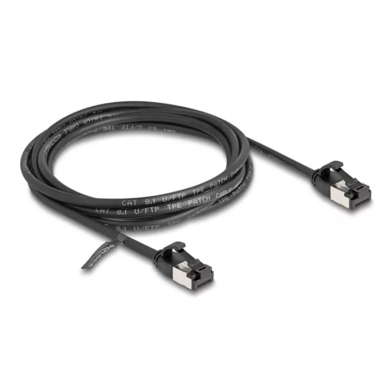 Kabel sieciowy DeLOCK RJ45 wtyk do wtyka Cat.8.1 2 m czarny