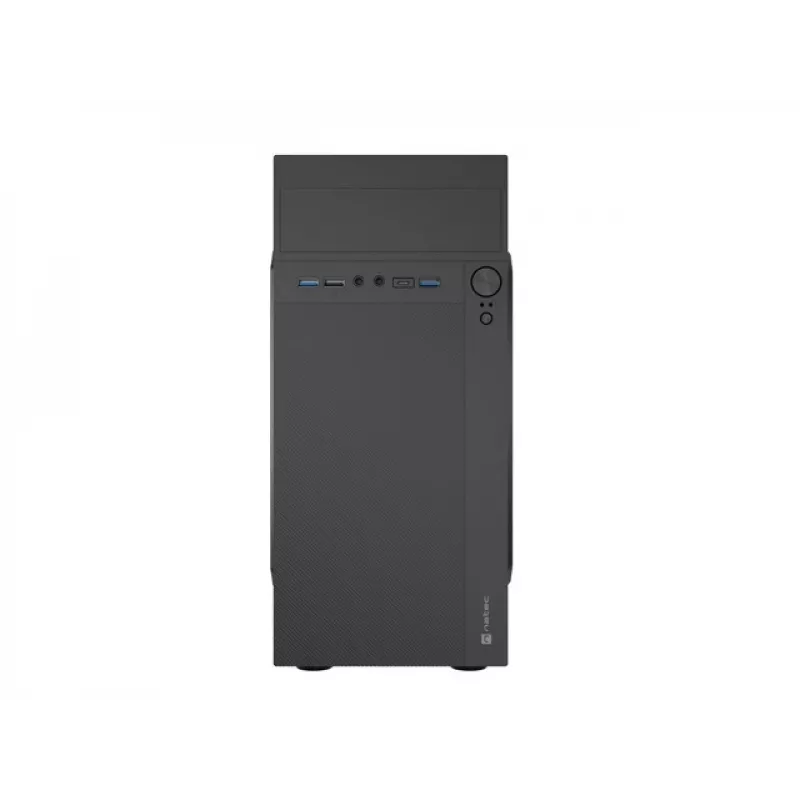 Obudowa PC NATEC Helix Mini Tower Czarna — microATX/Mini-ITX, 3x3.5 cala + 5x2.5 cala, karta graficzna 33 cm, porty USB-C/USB-A