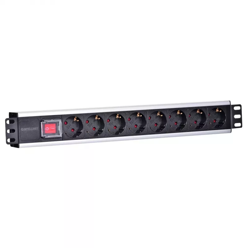 Listwa zasilająca rackmount Intellinet 19 cali 8-gniazdowa typ niemiecki