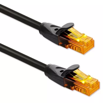 Kabel krosowy UTP Cat6 QOLTEC 25 m, 2×RJ45, czarny