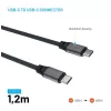 Kabel USB-C na USB-C magnetyczny pleciony FIXED FIXDBM-CC12-GR, USB 2.0, 1,2 m, szary