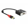 Adapter kabla wideo DeLOCK 62736 USB Type-A na HDMI 0,2 m Czarny
