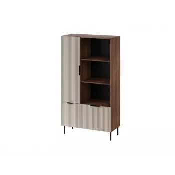Regał Cama Meble ALMERA Cama 4, orzech/kaszmir, 90×42×165 cm