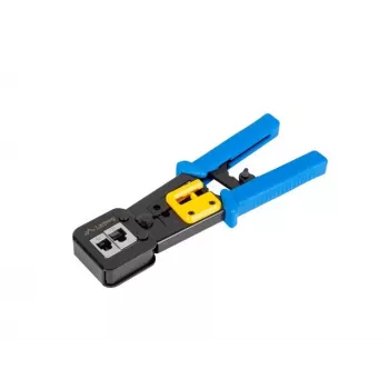 Zaciskarka LANBERG NT-0204 do złączy RJ-45, czarno-niebieska, 272×110,5×30 mm, 140 g