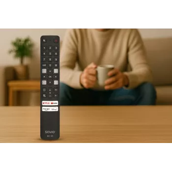 Uniwersalny pilot zdalnego sterowania SAVIO RC-15 do telewizorów TCL SMART TV, bezprzewodowy IR, czarny, zasięg 10 m