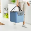 Plastikowy pojemnik do przechowywania rotho Albula 40 L prostokątny, niebieski, pojemność 40 L, otwór do zawieszania, 400×358×340 mm