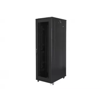Szafa stojąca LANBERG FF01-8042-23B 42U 19 cali 800×1000 mm Czarna, udźwig 121 kg